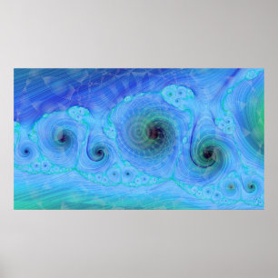 Dröm- Geo för hav Fractal Poster
