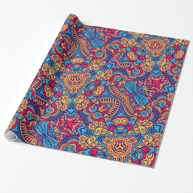 Dröm- Kaleidoscope för indier Presentpapper (Utrullad)