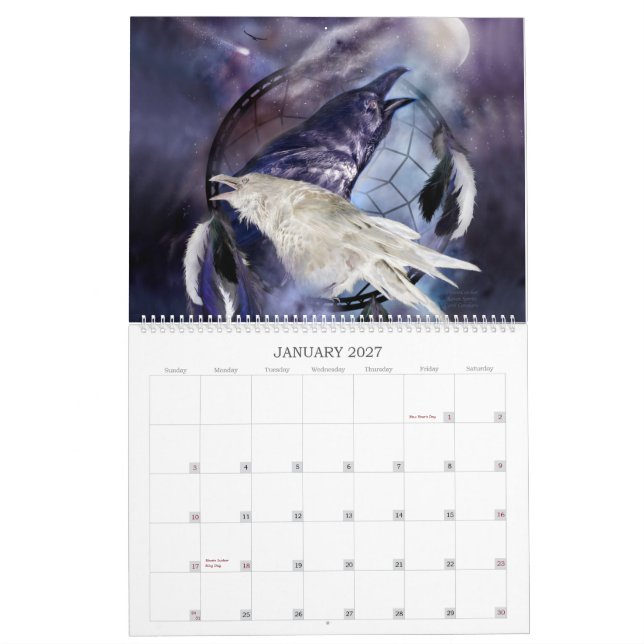 Dröm- kalender 2015 för konst för stoppareandedjur (Jan 2027)