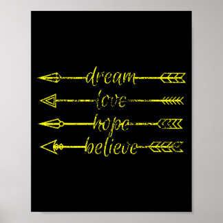 Dröm kärlek hopp tro förtvivlad design positiv poster