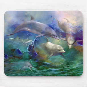Dröm- konst Mousepad för delfin Musmatta