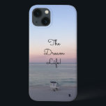 Dröm liv Citat Färgrik Ocean Soluppgång<br><div class="desc">Dröm liv citat hav soluppgång mobilskal. Föreställ dig att du är på stranden och ser denna underbara färgrika soluppgång. Det är verkligen drömlivet! Citatet "Drömlivet" i en snygg svart teckensnitt över en bild av en rosa soluppgång som vaknar till liv över stranden och en livräddarhytt i Panama City, Florida.</div>