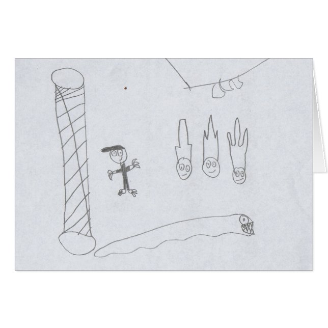 Dröm- monster hälsningskort (Framsidan Horizontal)