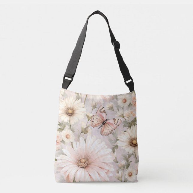 Dröm om blommor och fjärilar axelväska (Framsida)