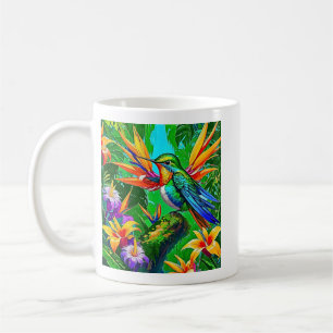 Dröm om livlig kolibri kaffemugg