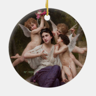 Dröm om vår, Rêve de Printemps av Bouguereau Julgransprydnad Keramik