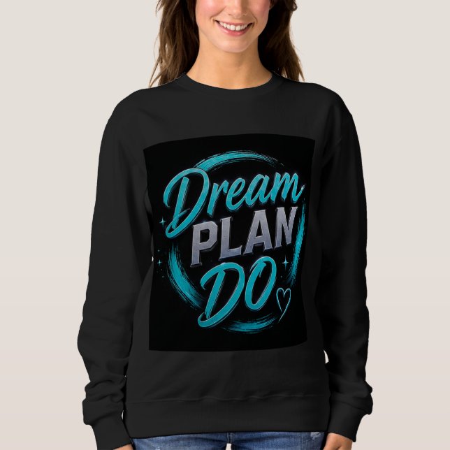💗 Dröm Plan Gör Mål Sätter Motivation ✨ T Shirt (Framsida)