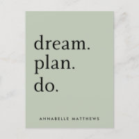 Dröm Plan Gör | Modern minimalistisk sälggrön 
