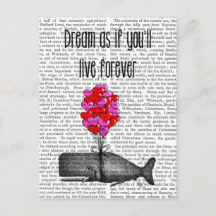 Dröm som om du lever för alltid vykort