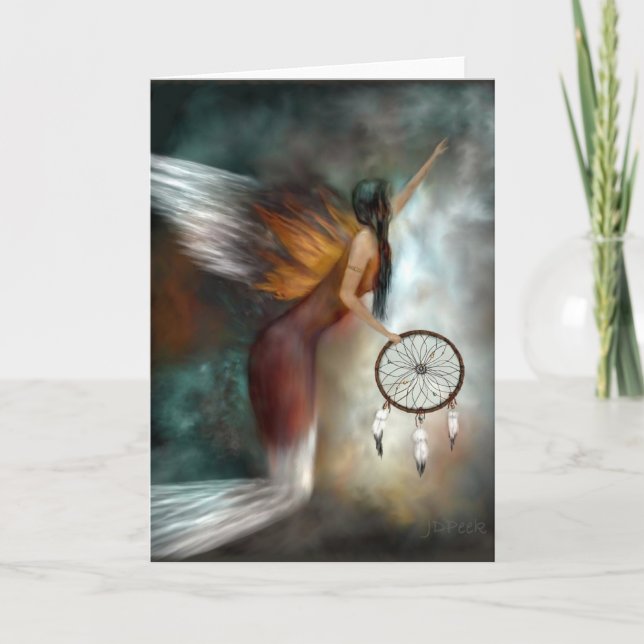 Dröm- stoppareindianängel kort (Framsida)