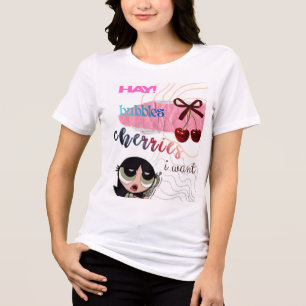Dröm stort Anime Flick T-Shirt   Söt Kawaii Grafik