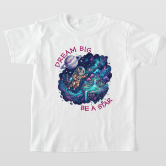 Dröm Stort Astronaut Flytande Trädgård Barn T-Shir T Shirt