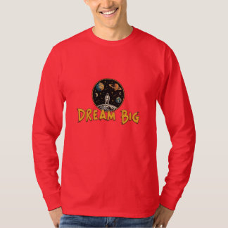 Dröm stort astronaut på månens rymdplaneter grafik t shirt