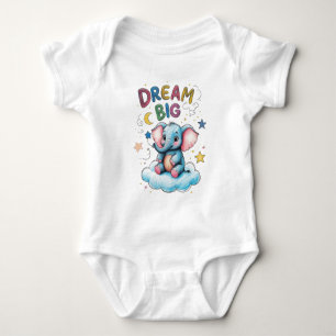 Dröm Stort Elefant Babykläder T Shirt