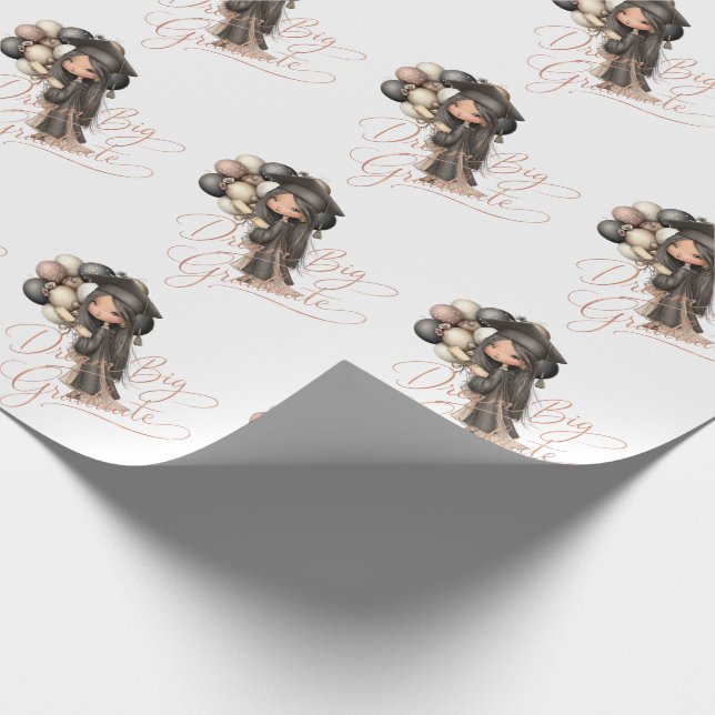 Dröm stort examen – Whimsical Girl  Presentpapper (Hörn)