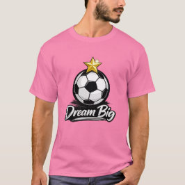 Dröm stort fotbollsstjärna T-shirt