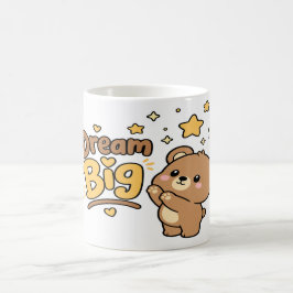 Dröm Stort Kawaii Björn Inspirerande Konst Kaffemugg
