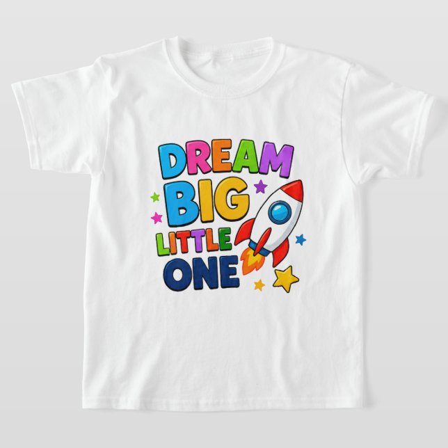 🚀 Dröm stort lekfull rymd grafik ⭐ T Shirt (Laydown)