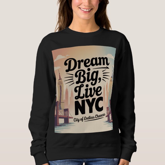 Dröm stort, lev i NYC T Shirt (Framsida)