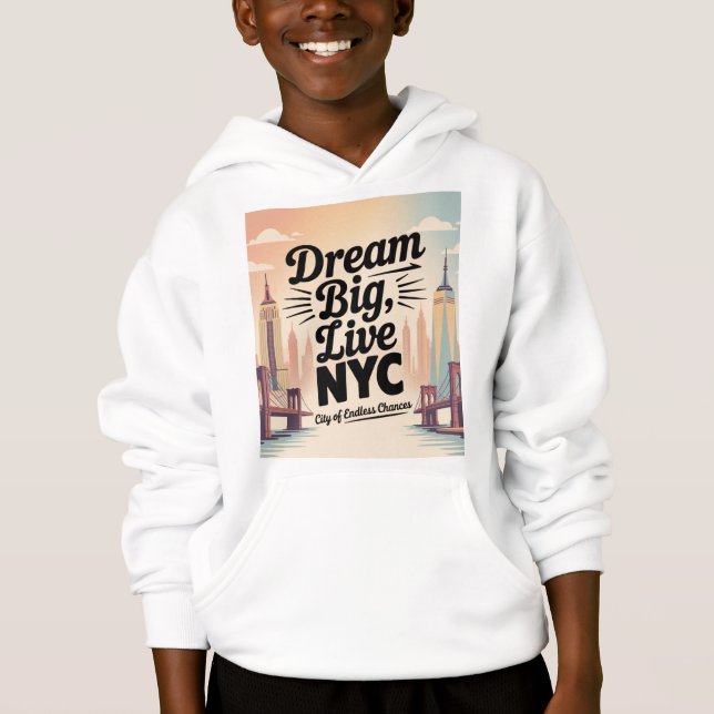 Dröm stort, lev NYC T Shirt (Framsida)