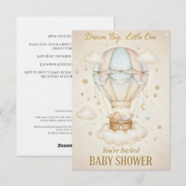 Dröm stort, lilla en – Baby Shower Inbjudningar