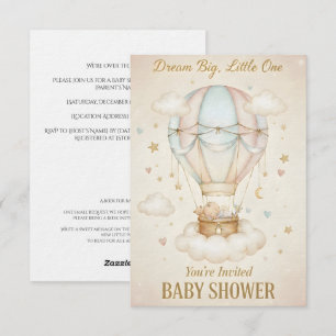 Dröm stort, lilla en – Baby Shower Inbjudningar