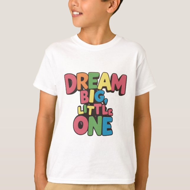 dröm stort lilla en, inspirerande citat  t shirt (Framsida)