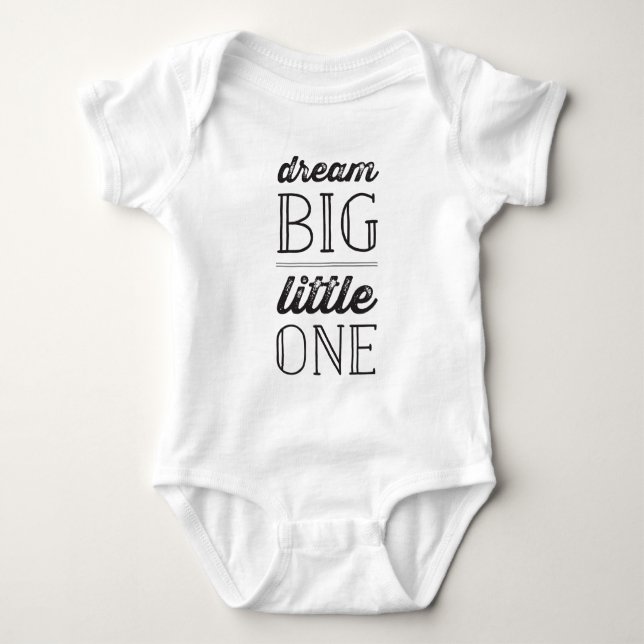 Dröm stort lilla en neutral barn baby t-shirt (Framsida)