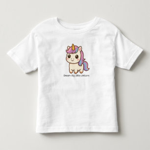 Dröm Stort Lilla Enhörning – Kawaii Småbarnsflicka T Shirt