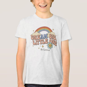 Dröm Stort Lilla Ett T-Shirt, Groovy Retro Regnbåg T Shirt