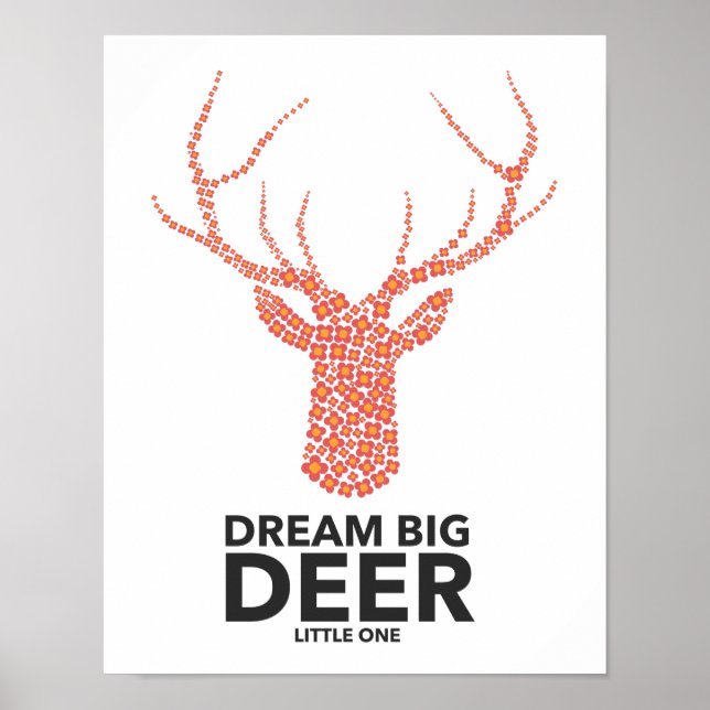 Dröm stort lite hjort poster (Framsidan)