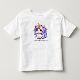 Dröm Stort Litet Enhörning – Kawaii Småbarnsflicka T Shirt