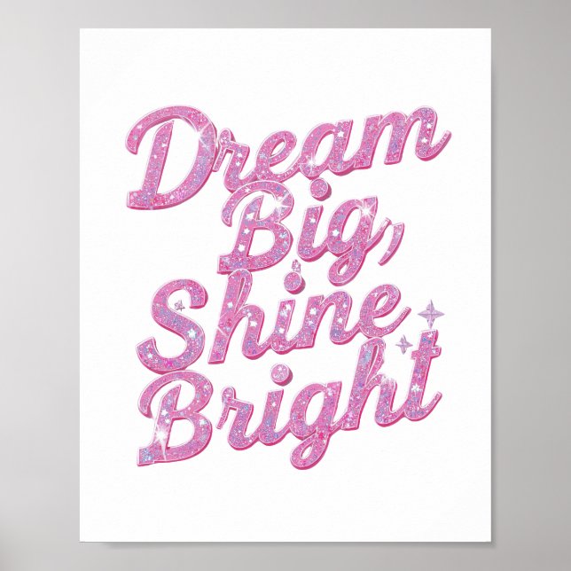 "Dröm stort, lysa starkt" Empowerment Poster (Framsidan)