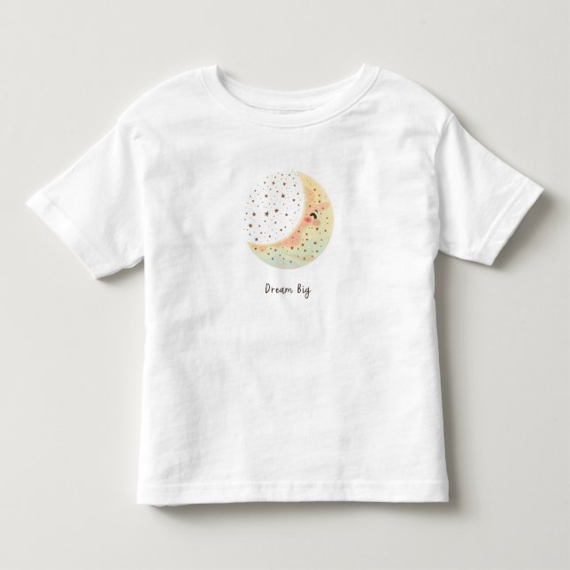 "Dröm stort" Moon & Stars Toddler Tee t-shirt (Framsida)
