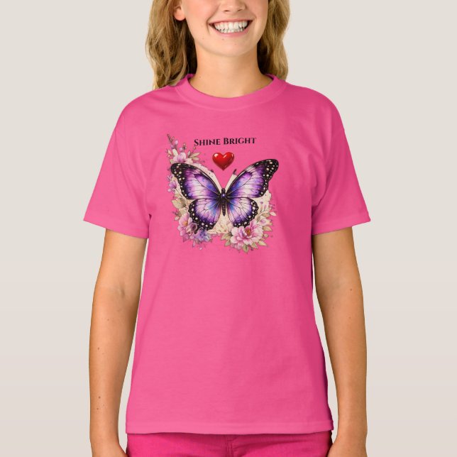 Dröm stort Påfågel Fjäder Cirkel  barn T-Shirt (Framsida)