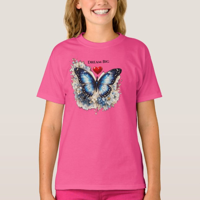 Dröm stort påfågelsfjädercirkel barn T-shirt (Framsida)