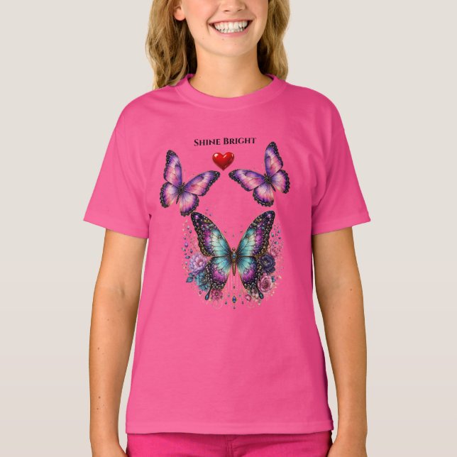 Dröm stort Påfågelsfjädercirkel Barn T-Shirt (Framsida)