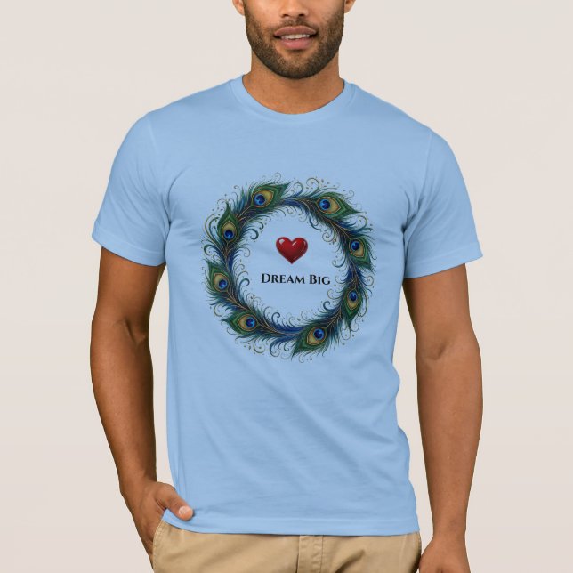 Dröm stort Påfågelsfjädercirkel  Herr T-Shirt (Framsida)