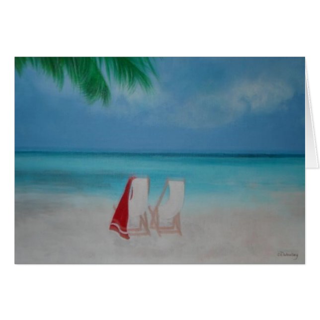 Dröm- strand hälsningskort (Framsidan Horizontal)