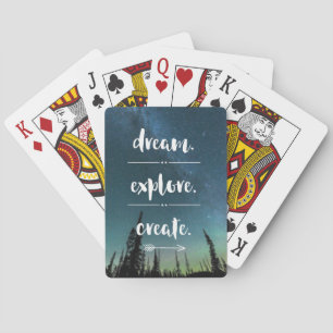 Dröm. Undersök. Skapa. Leka kort Casinokort