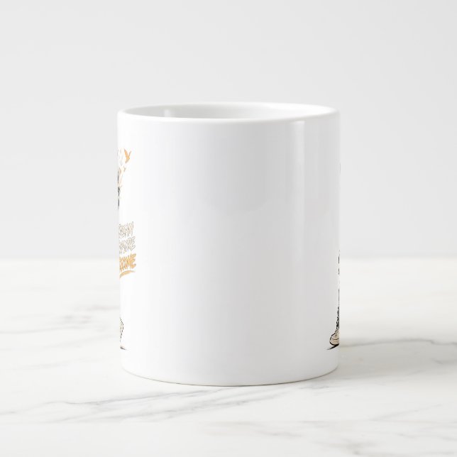 Dröm Utforska Bli Äventyrsdesign Jumbo Mugg (Framsidan)