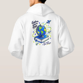 Dröm Utforska Sväva Pappersflygplan Hoodie