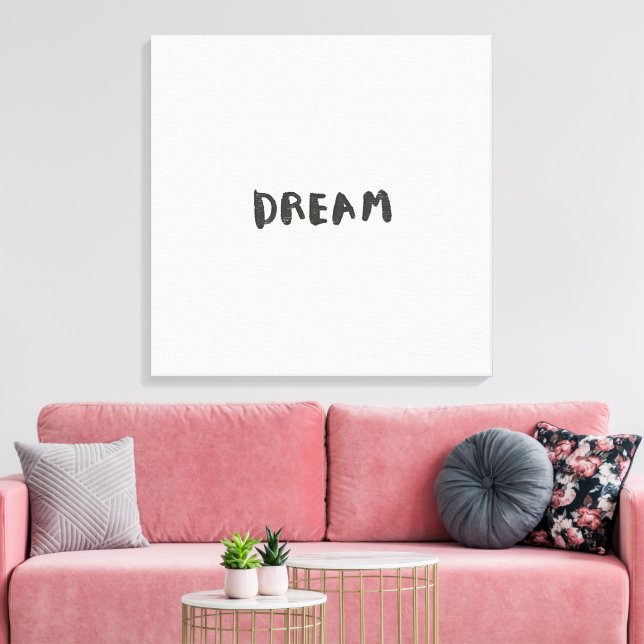 Dröm Vägg Konsttryck – Inspirerande Minimalistisk Canvastryck (Insitu (Vardagsrum))