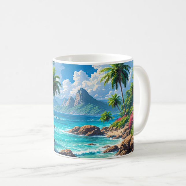 Dröm vidare, Tropiskt paradis, Kaffemugg (Framsida höger)