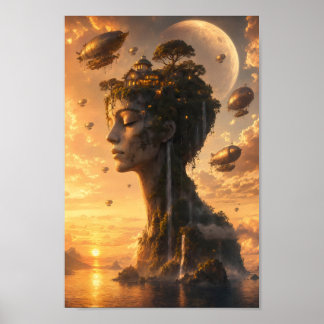 Drömbunden Steampunk Himmelö Poster