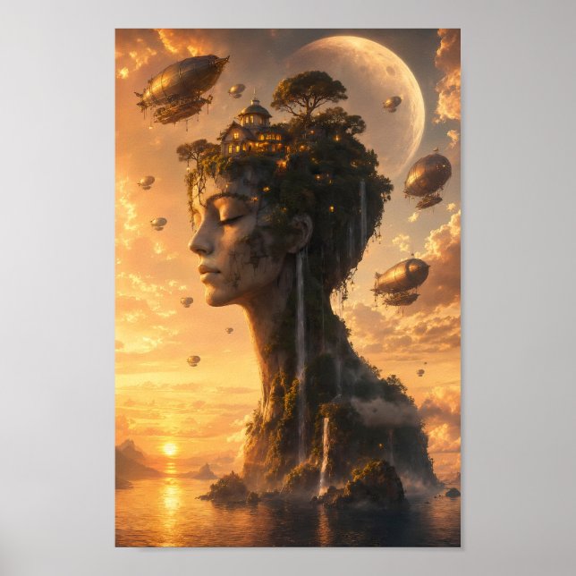Drömbunden Steampunk Himmelö Poster (Framsidan)