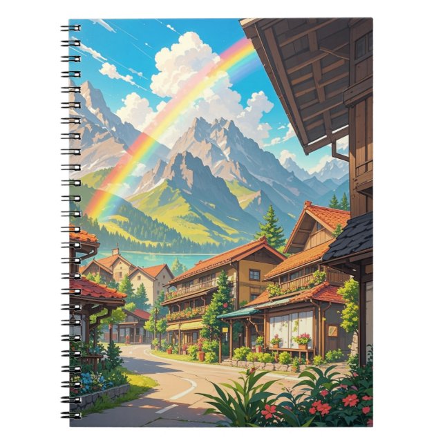 drömby anime stil anteckningsbok (Framsidan)