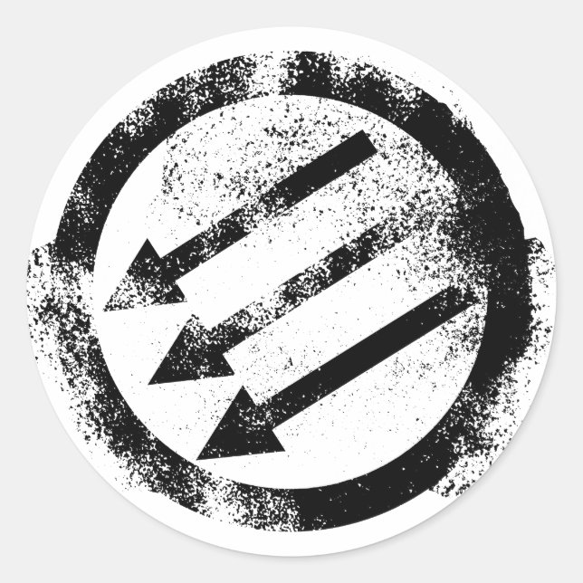 Drömd antifascistisk front Järn Runt Klistermärke (Framsida)