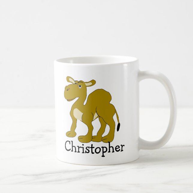 Dromedary Camel Design Personalised Kaffemugg (Höger)