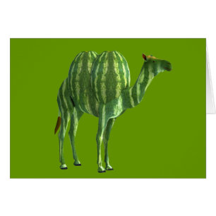 Dromedary på vattenmelondagen hälsningskort